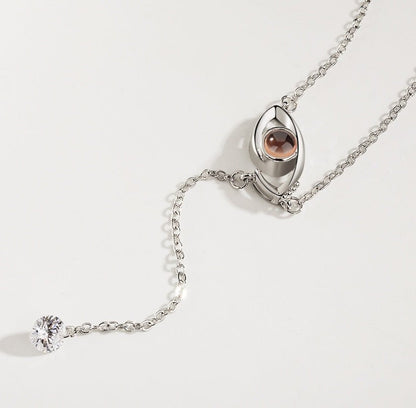 I love you 100 languages love memory projection necklace - StyleSanity